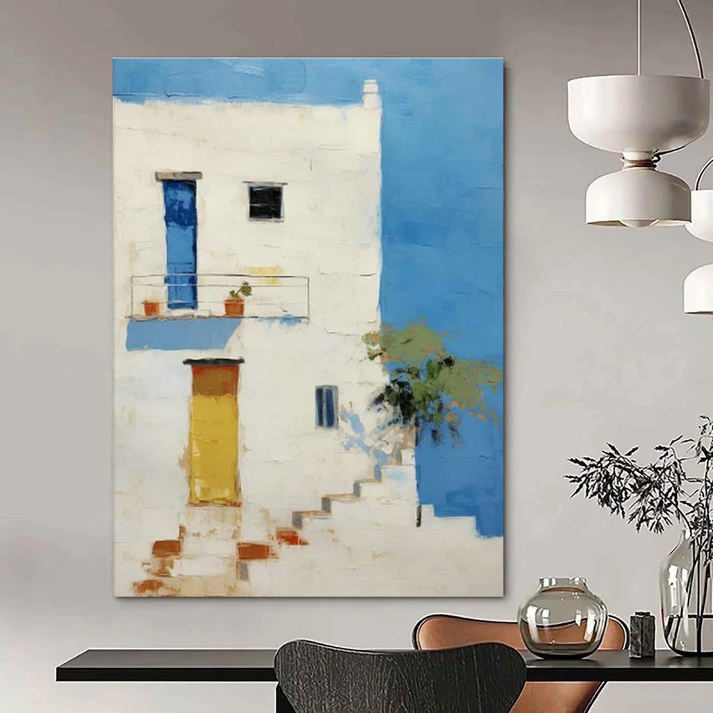 Oversized Custom Hand-Painted Abstract Canvas for Virtual Interior Design Showrooms  DLZ0114