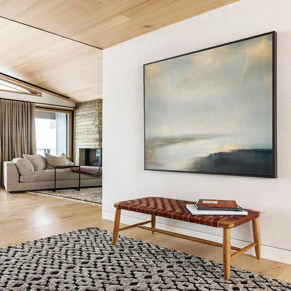 Customizable Ski Lodge Oversized Abstract Hand Painting