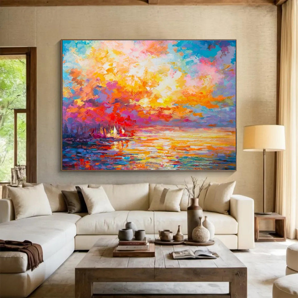 Customized Large-Scale Abstract Hand Painting for Subway Station Platform DLZ2793