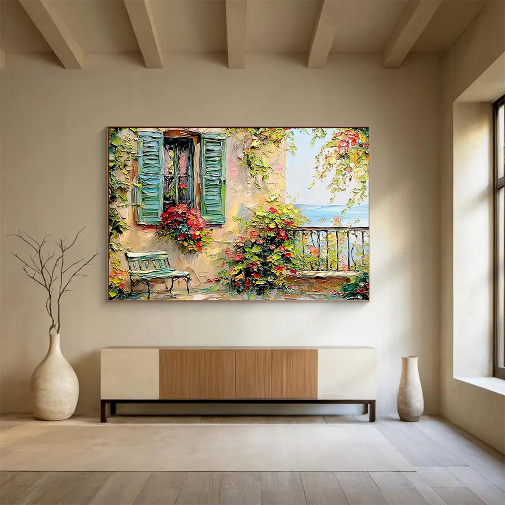 Customized Large-Scale Abstract Hand Painting for Subterranean Aquarium Temperature and Humidity Control Facility DLZ3076