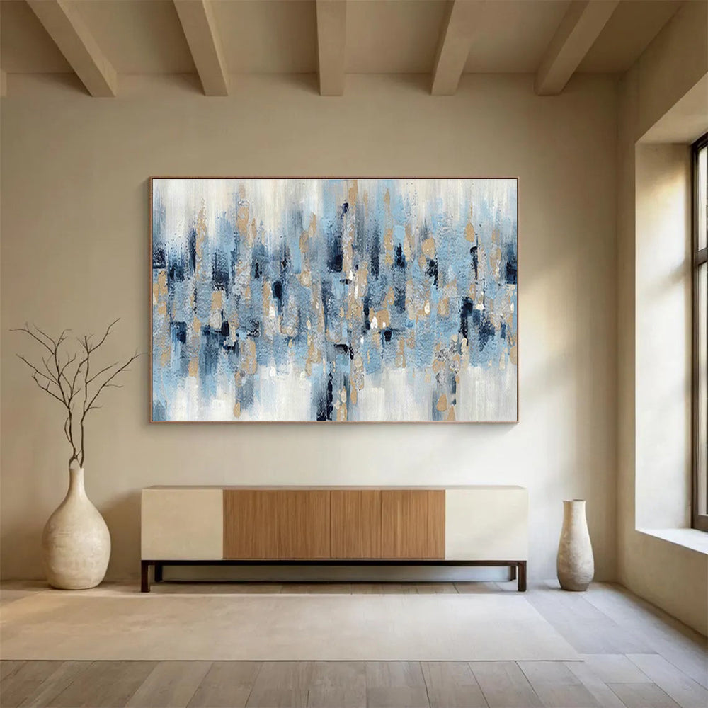 Customized Large Abstract Hand Painting for Antarctic Ozone Layer Monitoring Station DLZ2985