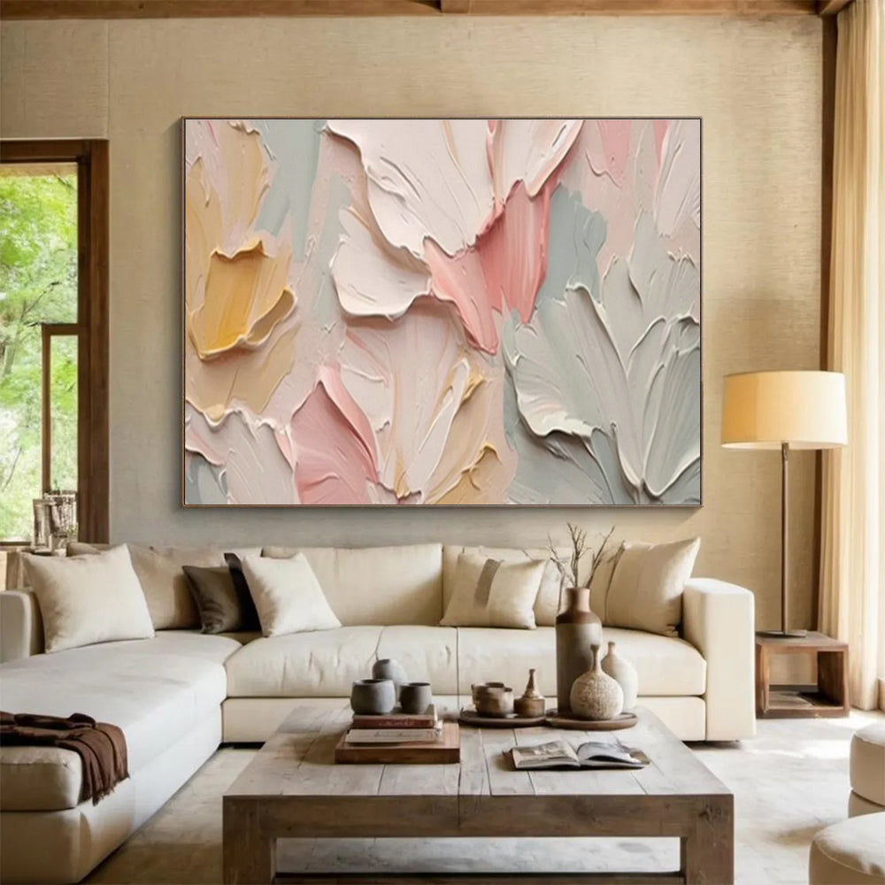 Oversized Custom Abstract Hand Painting for Offshore Tidal Energy Turbine Maintenance Base DLZ3051