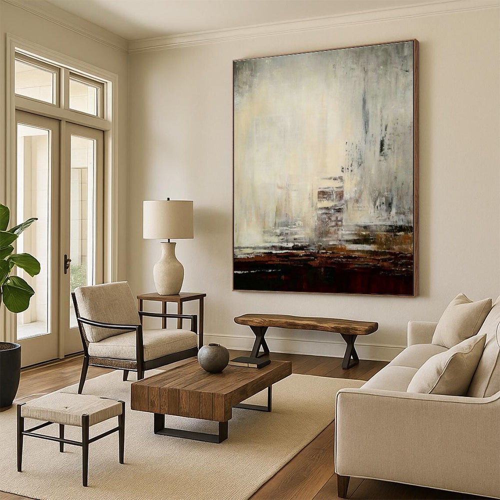 Vast Custom Hand-Painted Abstract Painting - Cinematic Vision for Independent Film Studios  DLZ0315