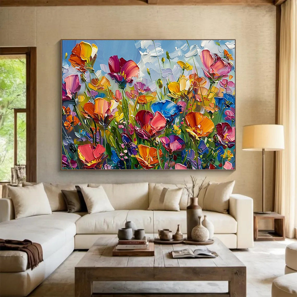 Oversized Custom Abstract Hand Painting for Deep-Sea Coral Disease Diagnosis and Treatment Research Project Office DLZ3181