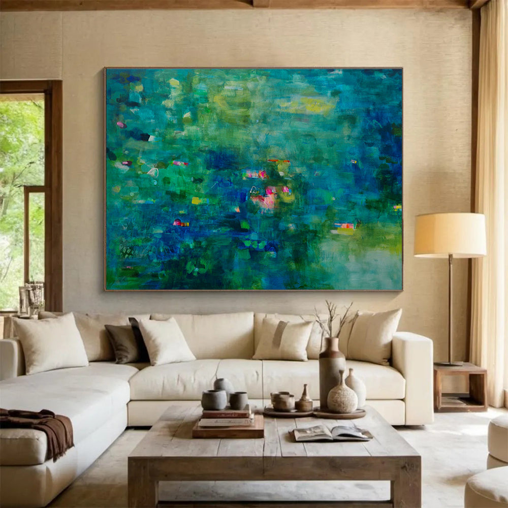 Micro-Ceramic Bead Custom Hand-Painted Abstract Art for Luxury Hotels and Upscale Spaces