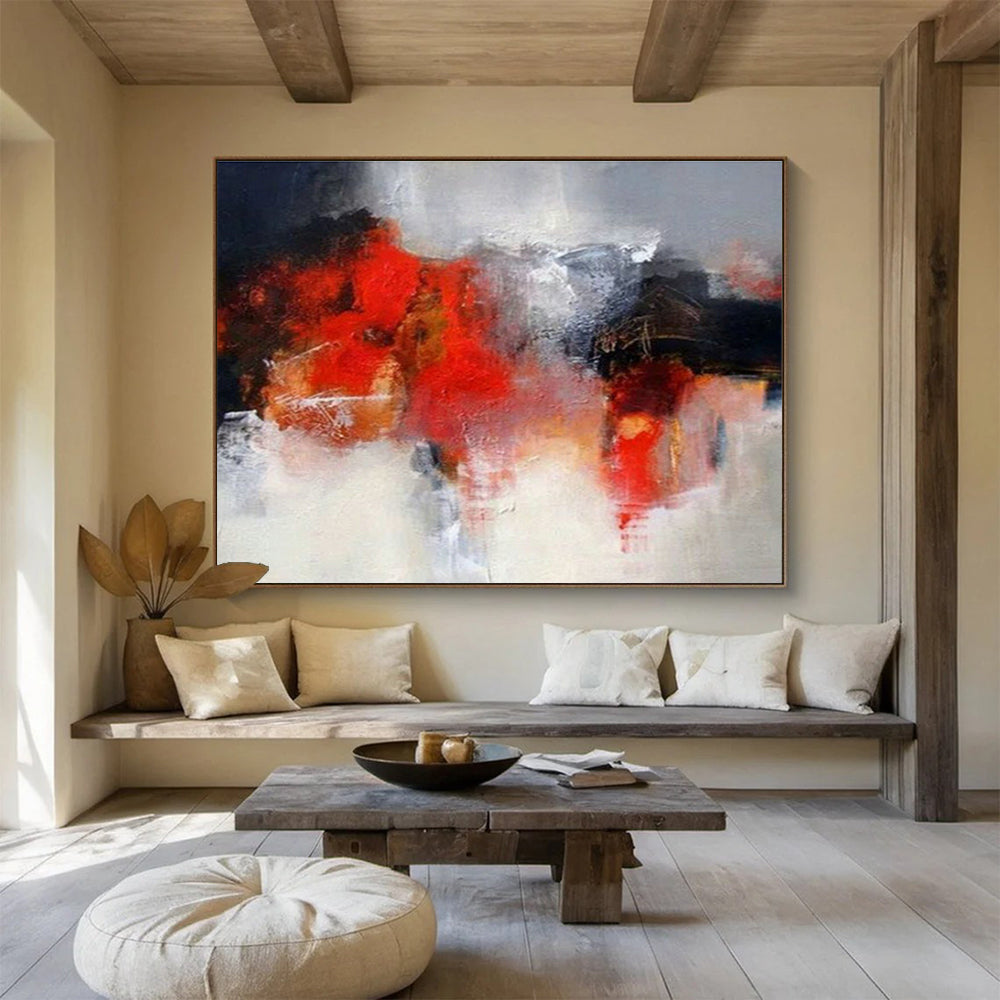 Large-Size Custom Abstract Hand Painting for Tramway Depot Staff Break Room DLZ2814