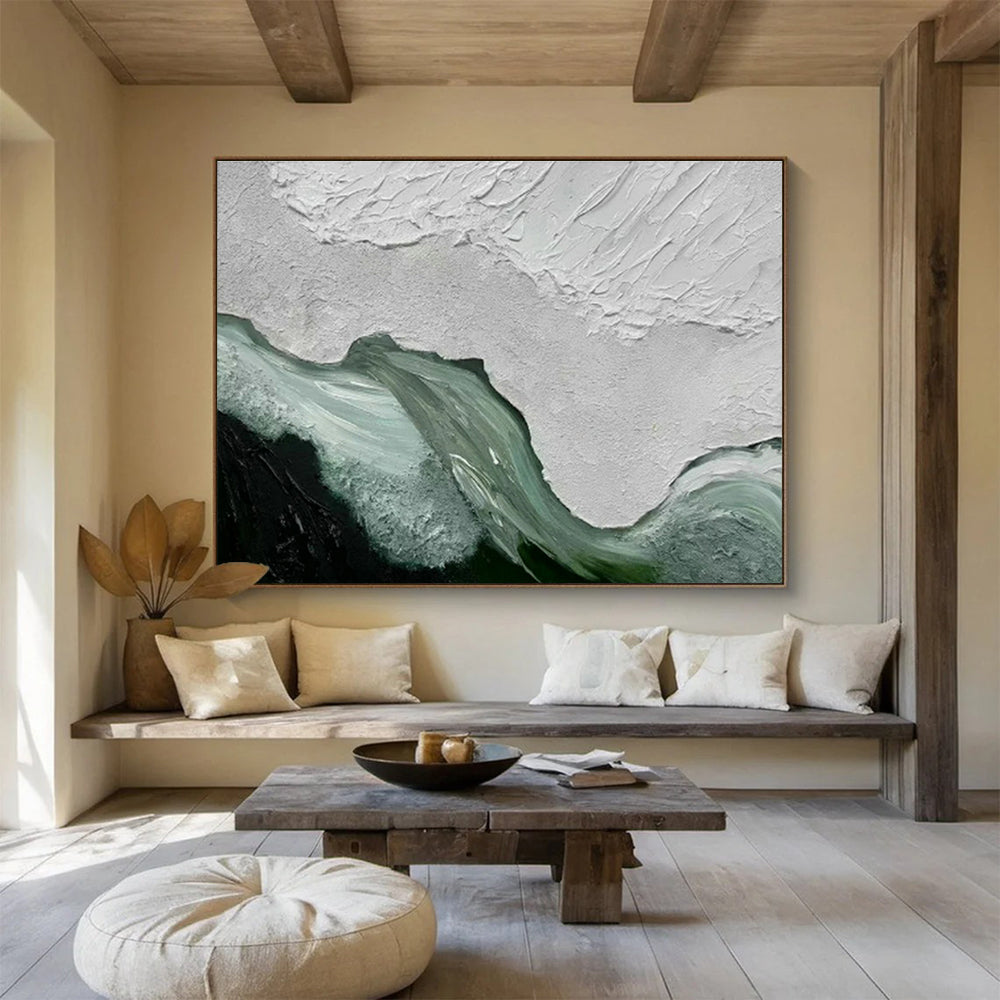 Custom Giant Abstract Hand Painting for Vertical Urban Farming Crop Growth Hormone Research Lab DLZ3128