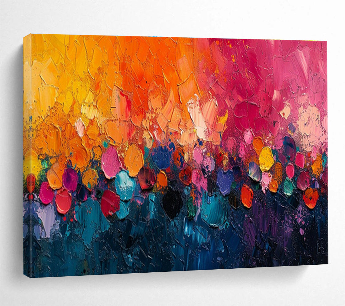 Large-Size Custom Abstract Hand Painting for Urban Vertical Aquaponics Fish Health Monitoring Facility DLZ3094