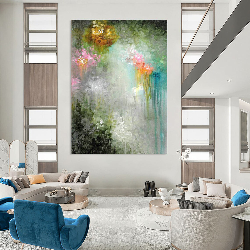 Massive Customizable Hand-Painted Abstract Canvas for Sound Bath Healing Centers  DLZ0073