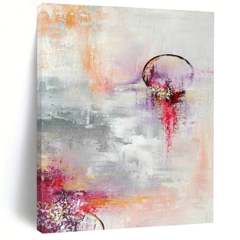 Extra Wide Custom Hand-Painted Abstract Painting for Vintage Typewriter Collectors' Clubs  DLZ0038