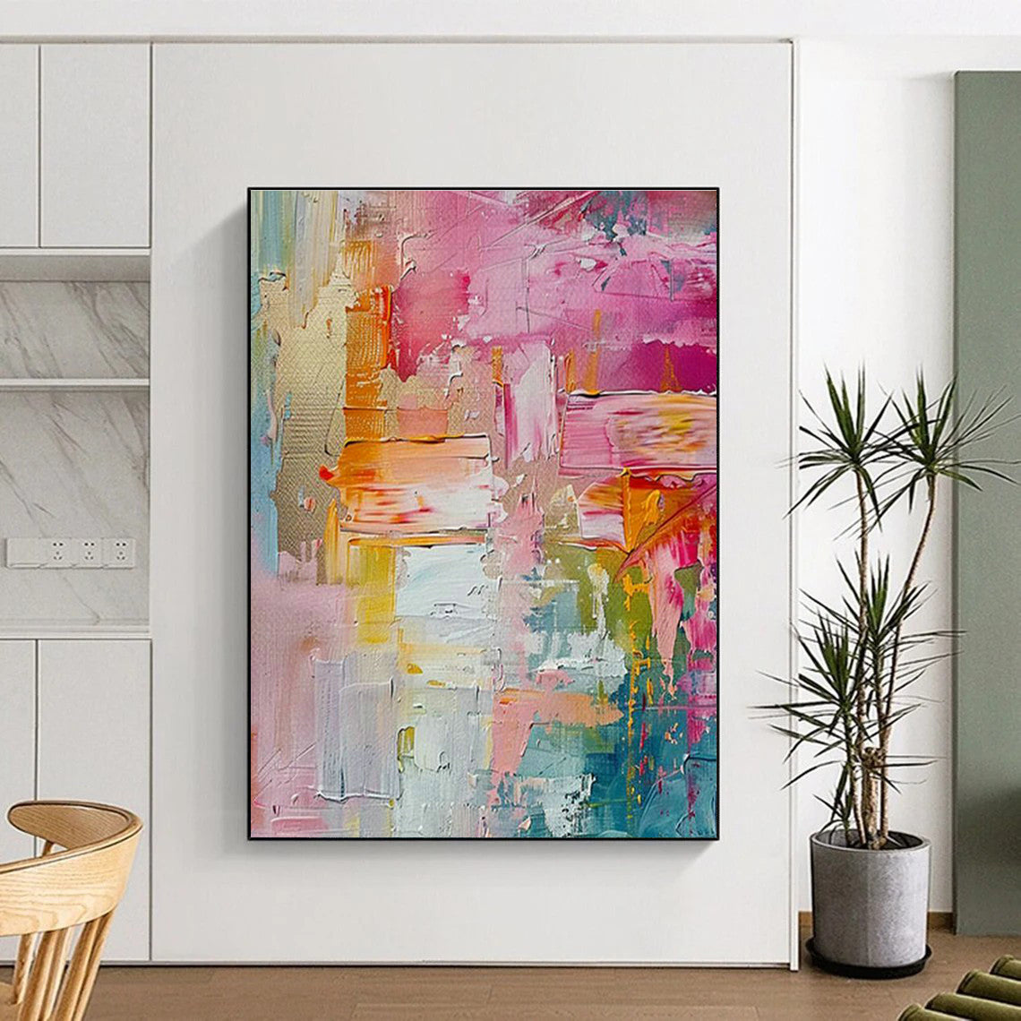 Large-Scale Custom Hand-Painted Abstract Painting for Hair Salons  DLZ0127