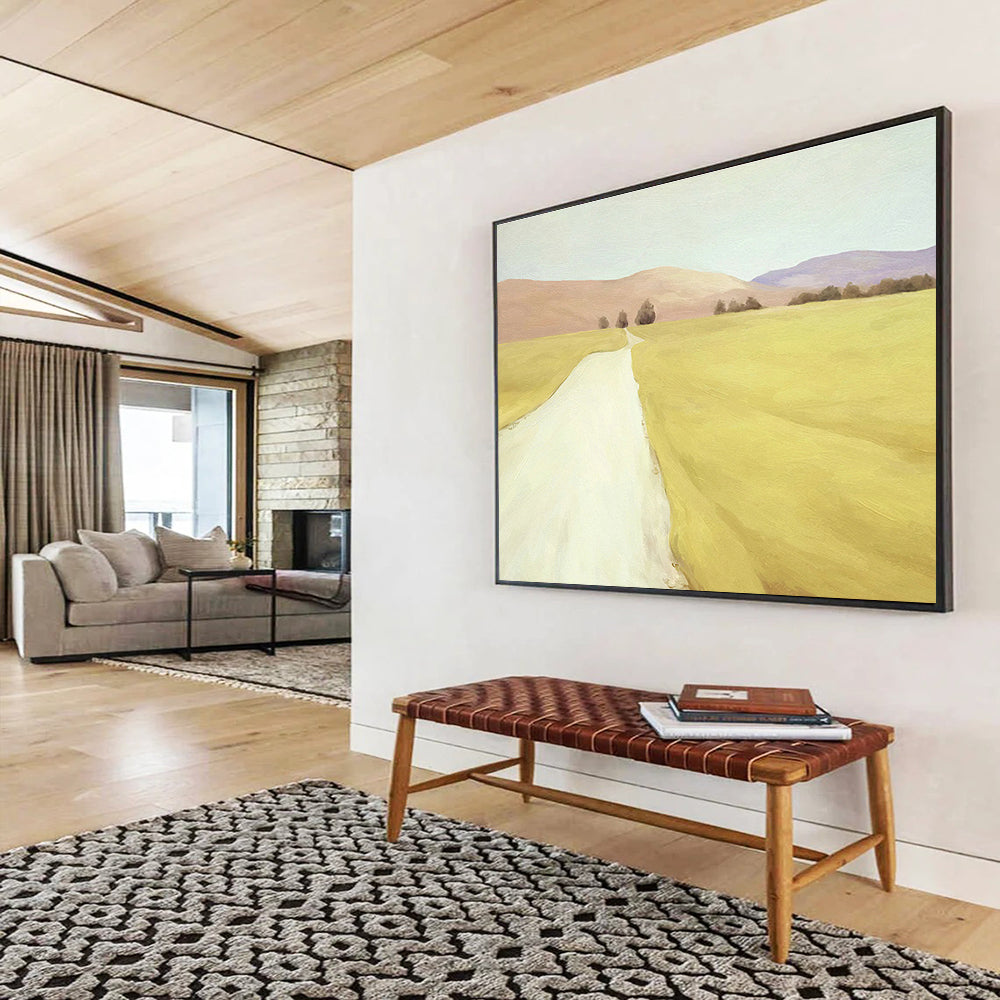 Customized Large-Scale Abstract Hand Painting for Arctic Tundra Wetland Conservation and Restoration Institute DLZ3126