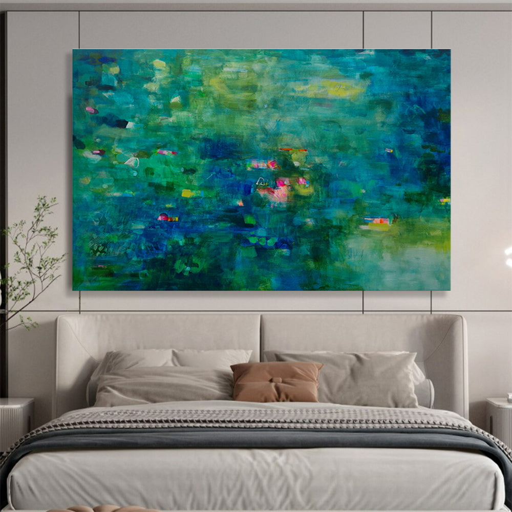 Micro-Ceramic Bead Custom Hand-Painted Abstract Art for Luxury Hotels and Upscale Spaces
