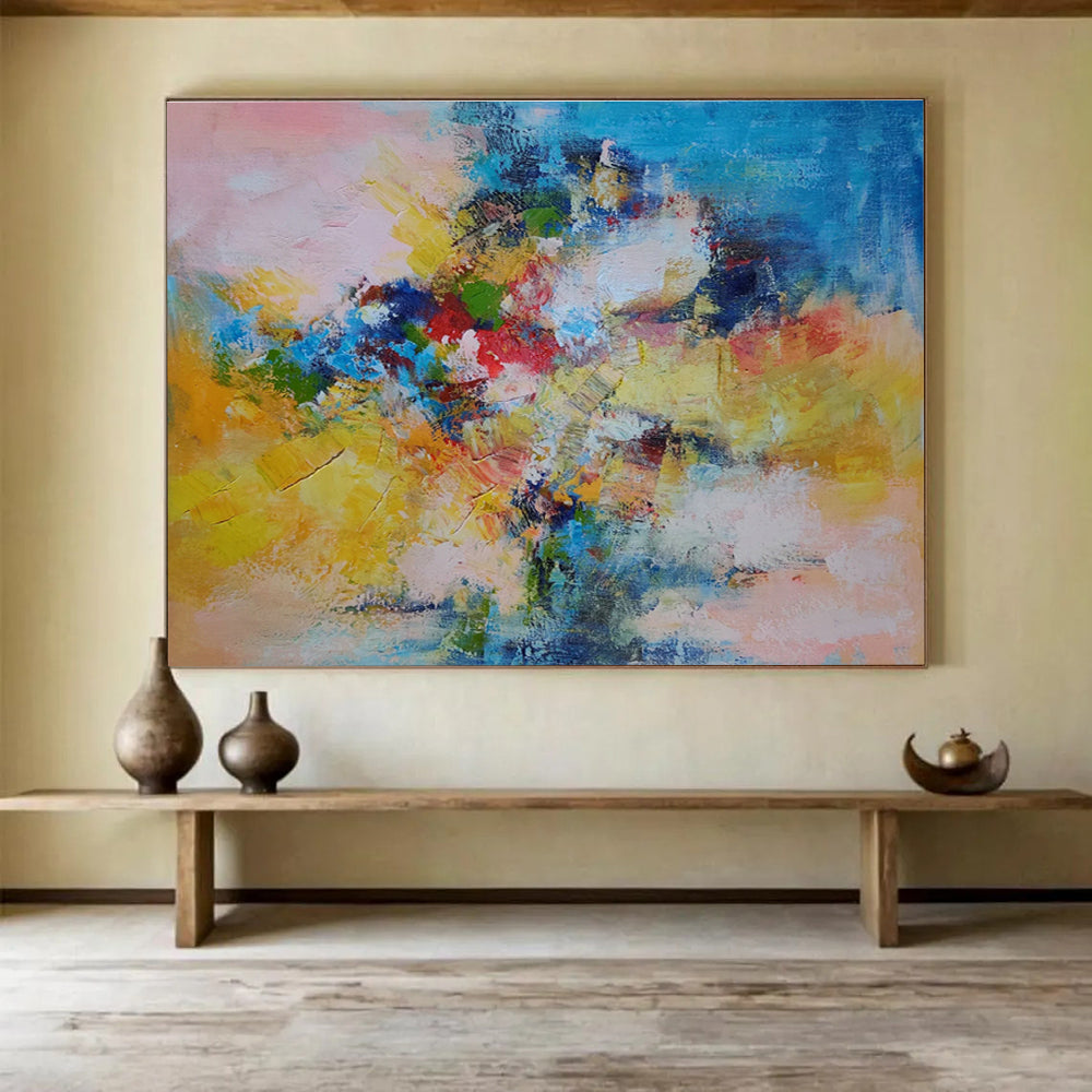 Customizable Rooftop Garden Abstract Hand Painting