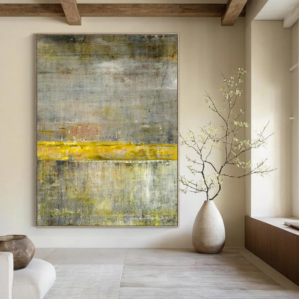 Grandiose Custom Hand-Painted Abstract Canvas - Baroque Splendor for Opera Houses’ Green Rooms  DLZ0310