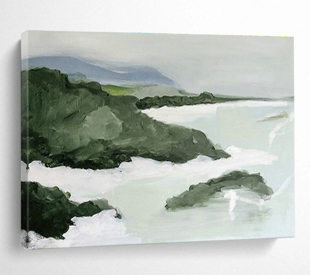 Custom-Made Giant Abstract Hand Painting for Underwater Sensor Network Deployment Center DLZ2987