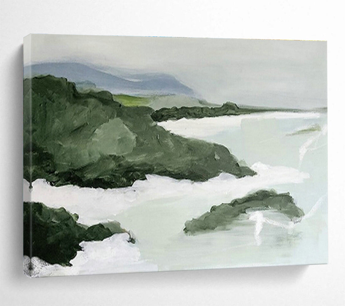 Custom-Made Giant Abstract Hand Painting for Underwater Sensor Network Deployment Center DLZ2987