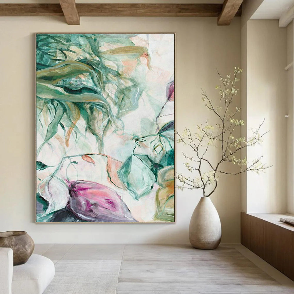 Large-Scale Custom Hand-Painted Abstract Painting - Creative Decoration for Training Institutions  DLZ0141