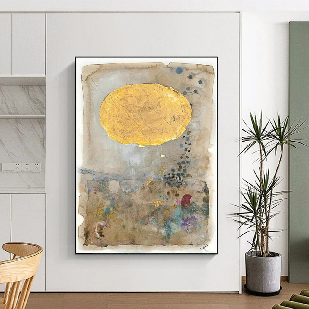 Gigantic Custom Hand-Painted Abstract Canvas for Vertical Farming Facilities  DLZ0079