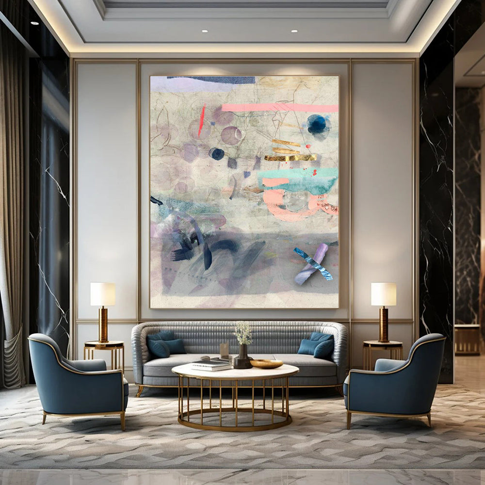 Generous Custom Hand-Painted Abstract Art - Charming Touch for Bed & Breakfasts  DLZ0160