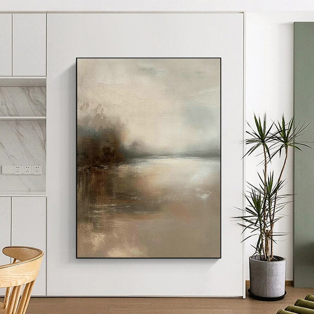 Immense Custom Hand-Painted Abstract Painting - Artistic Sophistication for Art Criticism Seminars  DLZ0231