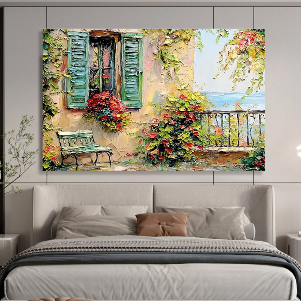 Customized Large-Scale Abstract Hand Painting for Subterranean Aquarium Temperature and Humidity Control Facility DLZ3076