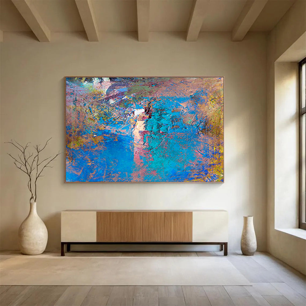 Custom-Made Giant Abstract Hand Painting for Candle Making Studio DLZ2750