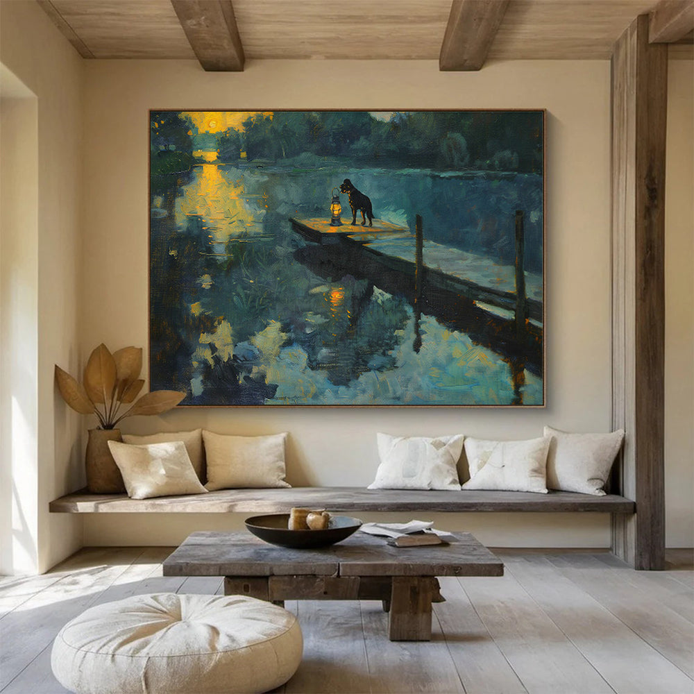 Bespoke Vertical Bee Farm Oversized Abstract Hand-Painted Art DLZ2605