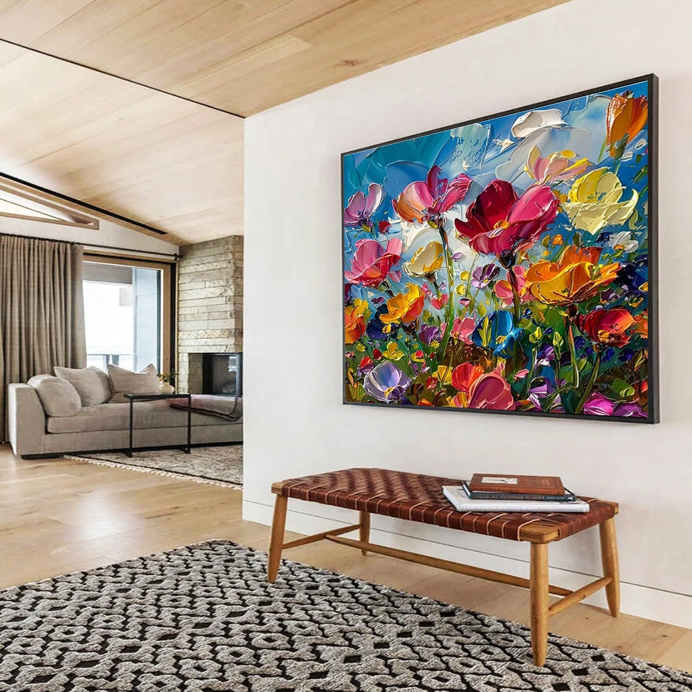 Customized Large Abstract Hand Painting for Underwater Noise Pollution Source Identification and Mitigation Project DLZ3178