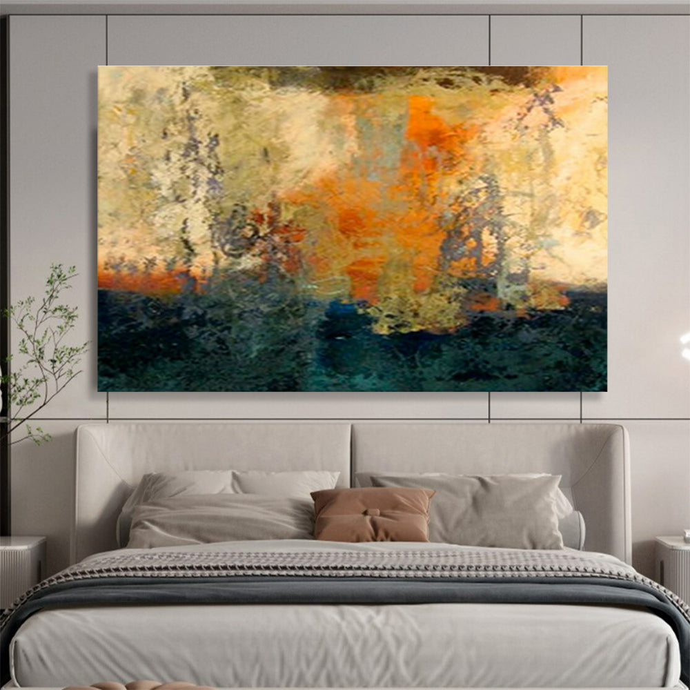 Large-Size Custom Hand-Painted Abstract Painting for Veterinary Emergency Room DLZ2762
