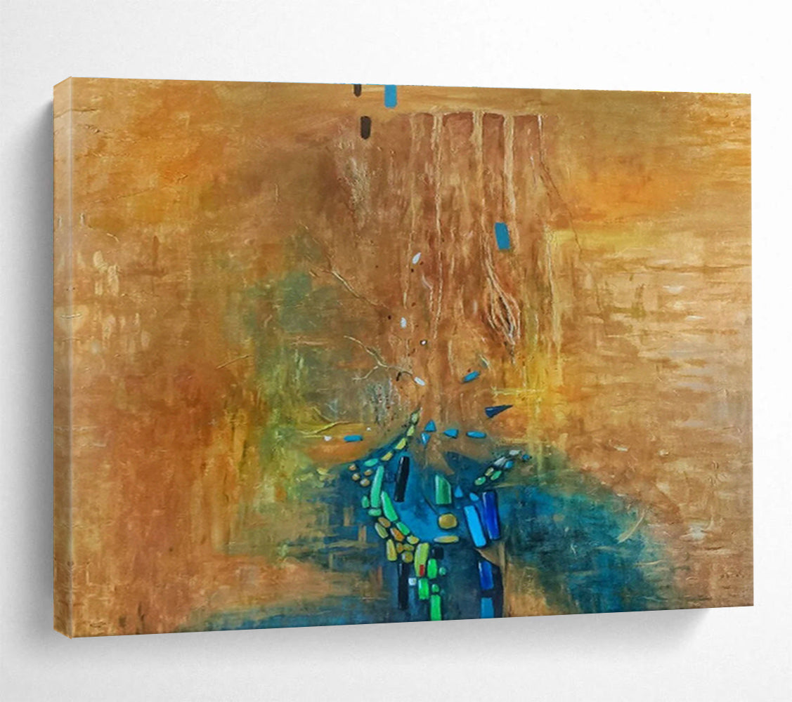 Oversized Custom Abstract Hand Painting for Acupuncture Clinic DLZ2772
