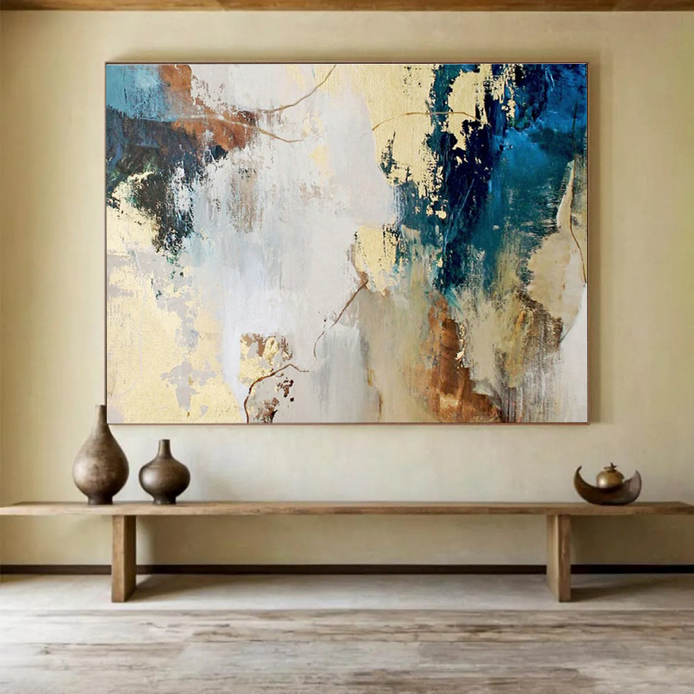Oversized Custom Abstract Hand Painting for Online Language Learning Platform Studio DLZ2896