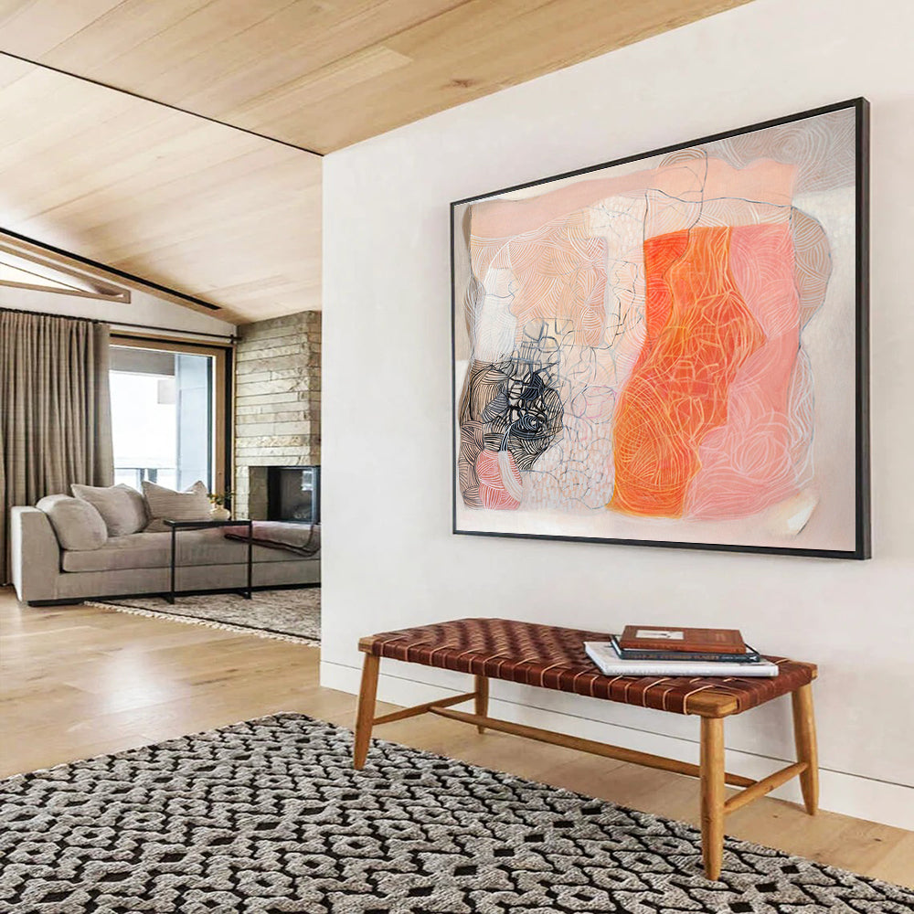 High-Saturation Custom Hand-Painted Color Block Abstract for Kids' Creative Zones