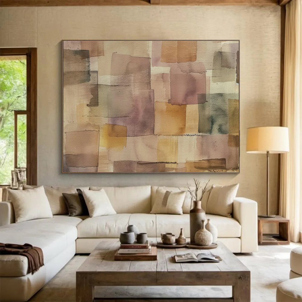 Oversized Custom Abstract Hand Painting for Urban Composting Facility Atrium DLZ2976