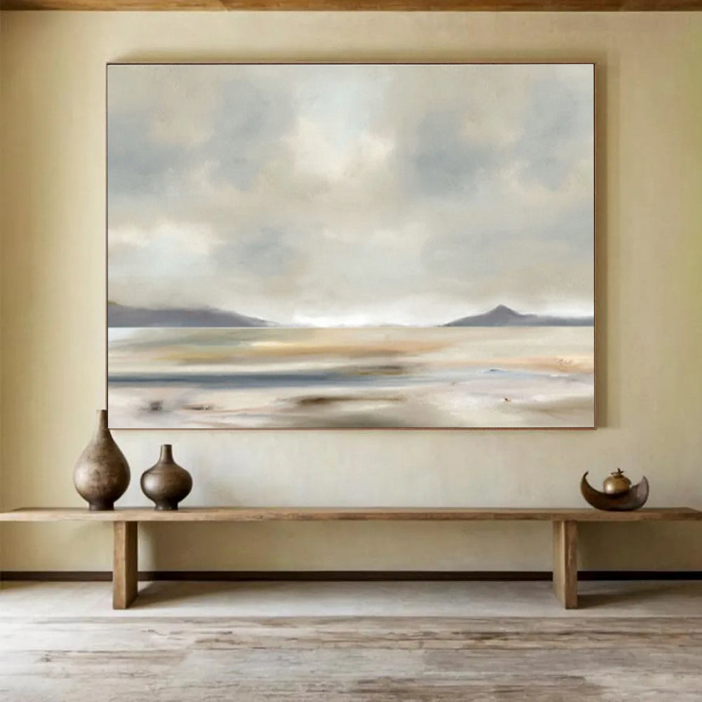 Oversized Custom Abstract Hand Painting for Nonprofit Office DLZ2743