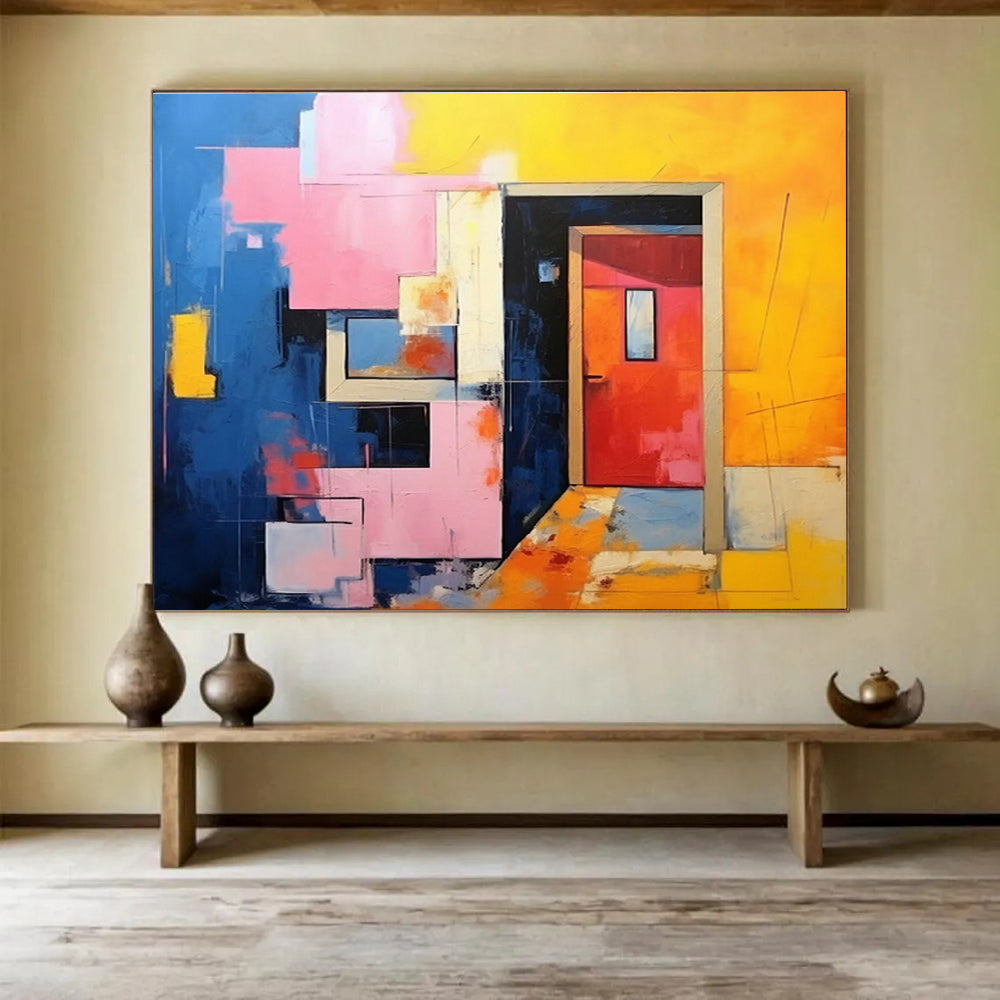 Oversized Custom Hand-Painted Abstract Art for Antarctic Marine Phytoplankton Research Station DLZ3026