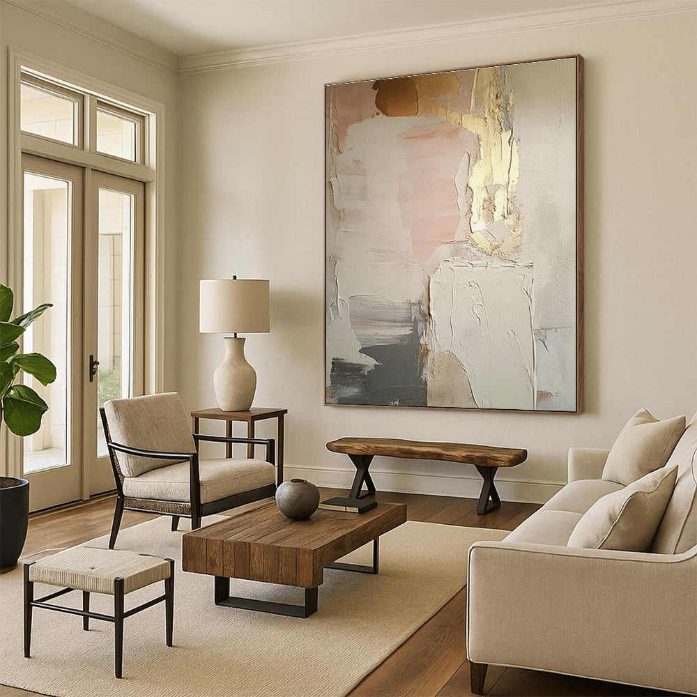 Light Up Sales Offices with Large-Scale Custom Hand-Painted Abstract Paintings  DLZ0130
