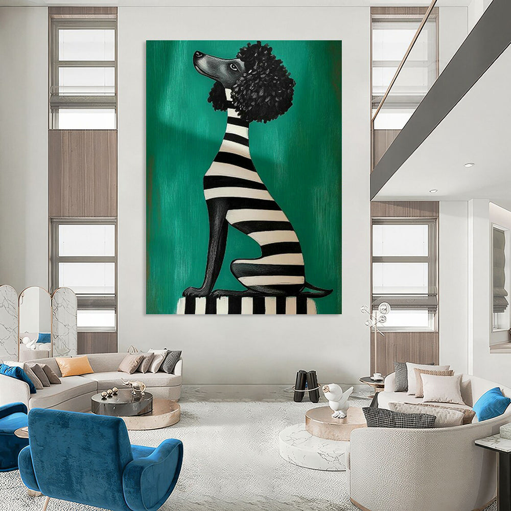 Large Custom Hand-Painted Abstract Painting - Nautical Charm for Maritime Museums  DLZ0216