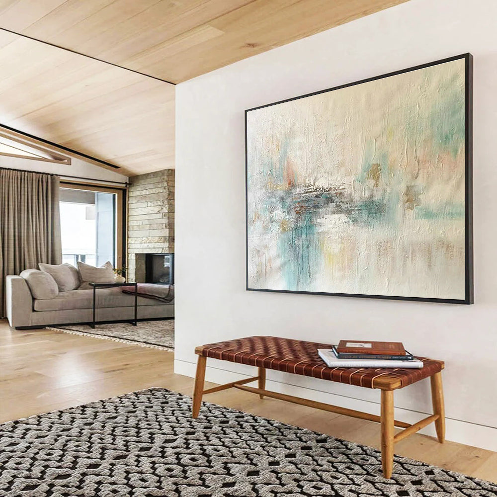 Large-Size Custom Hand-Painted Abstract Painting for Living Room DLZ2674