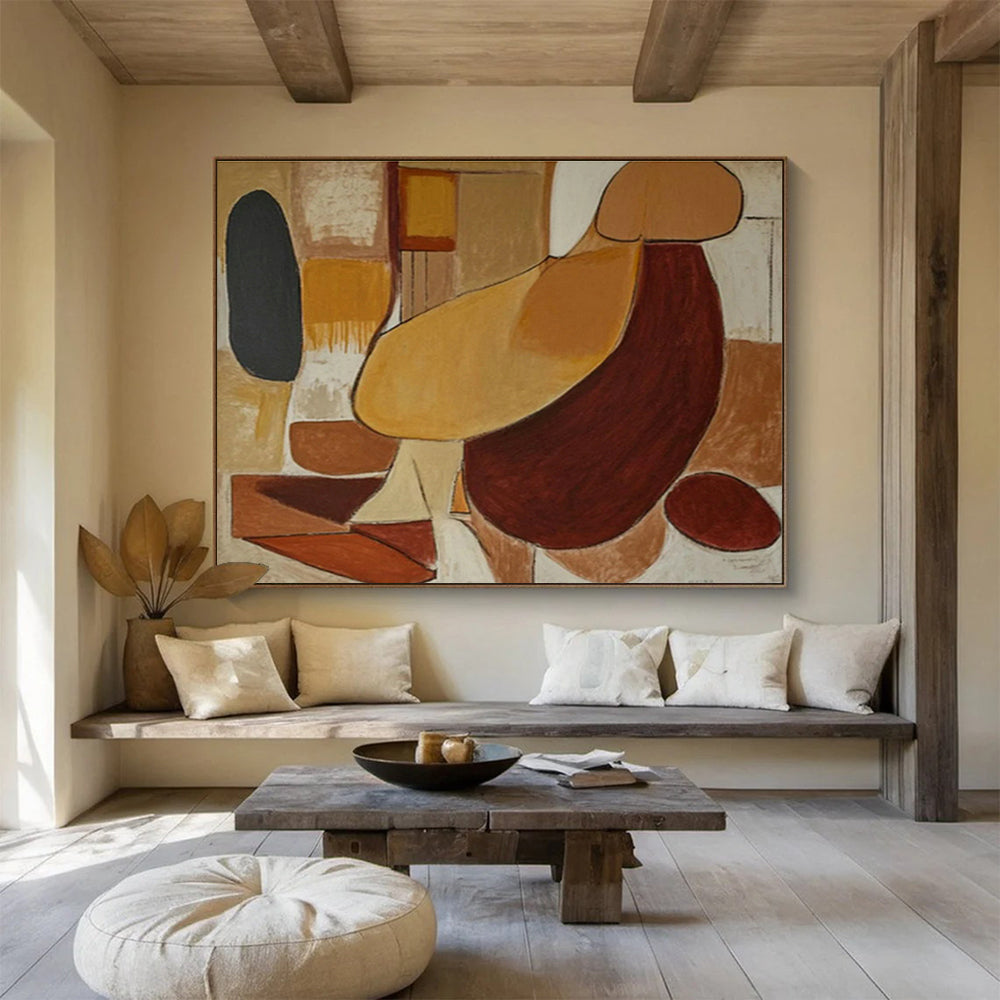 Bespoke Reception Area Oversized Abstract Hand Painting