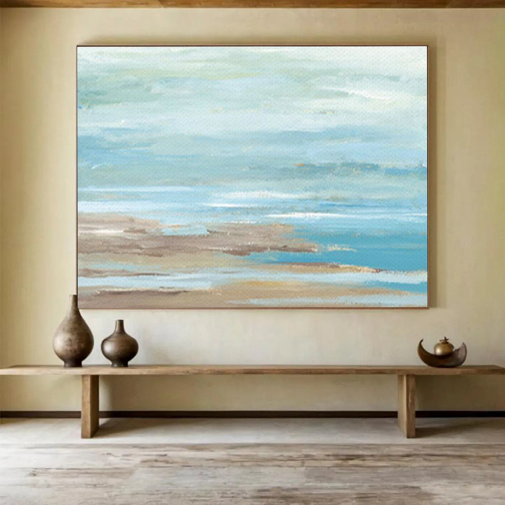 Customized Large Abstract Hand Painting for Maritime Navigation School Classroom DLZ2805