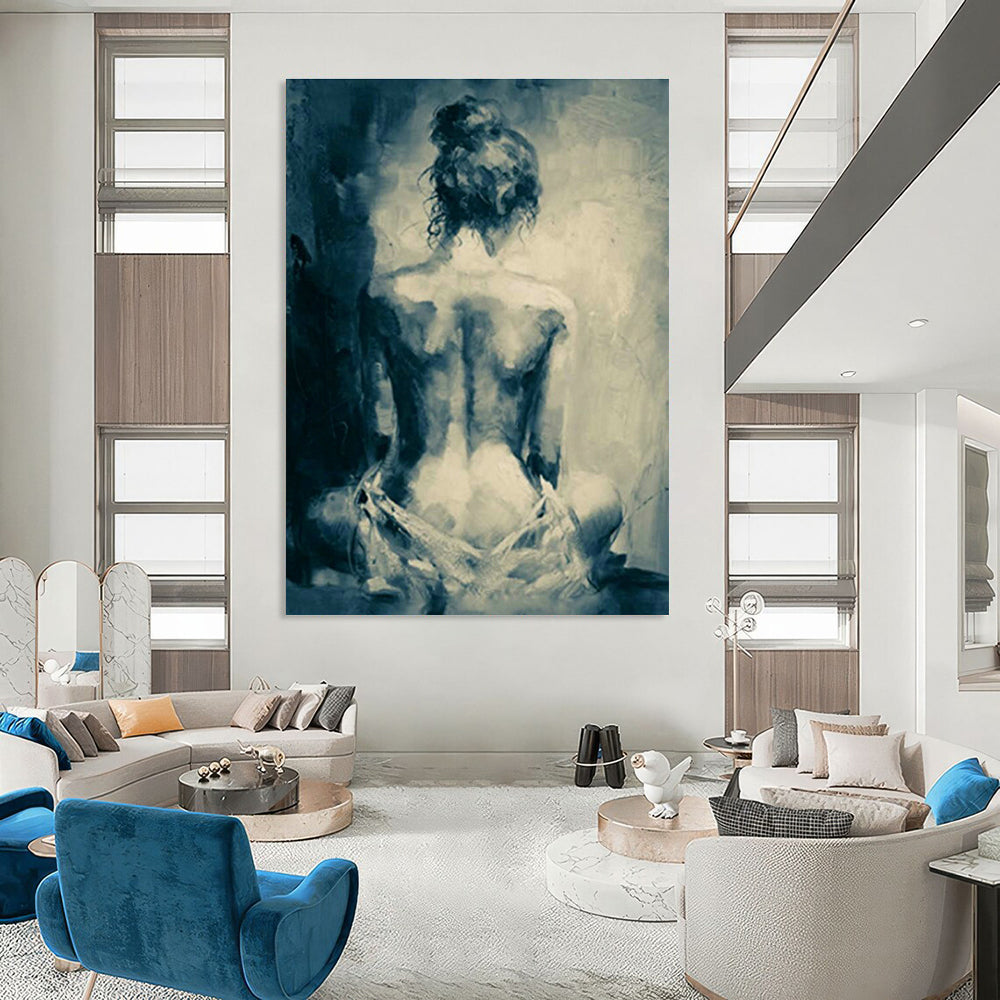 Oversized Custom Hand-Painted Abstract Artwork for Virtual Reality Meditation Centers  DLZ0110