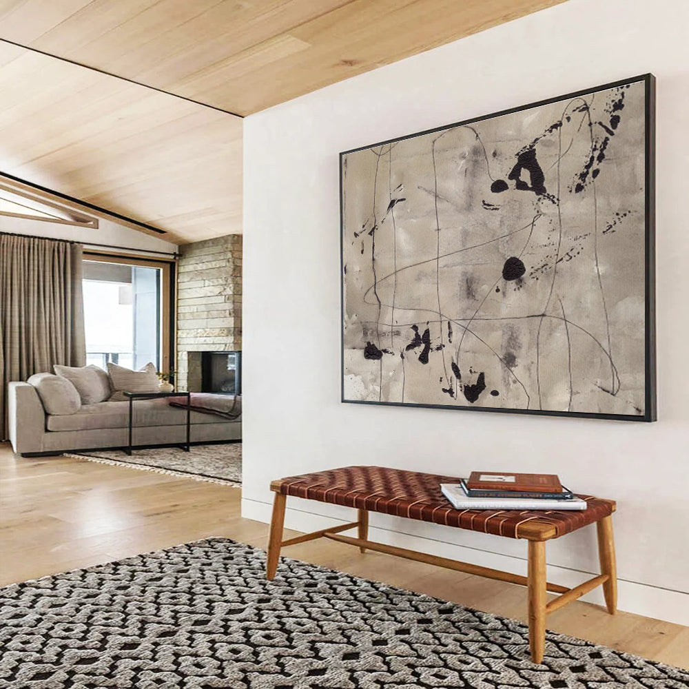 Large Custom Abstract Hand-Painted Art for Urban Heat Island Mitigation Project Office DLZ2830