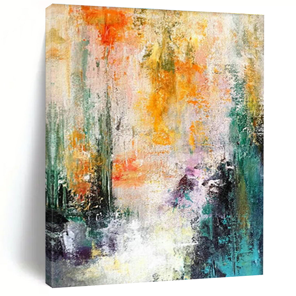 Big Customizable Hand-Painted Abstract Canvas for Board Game Cafes  DLZ0005