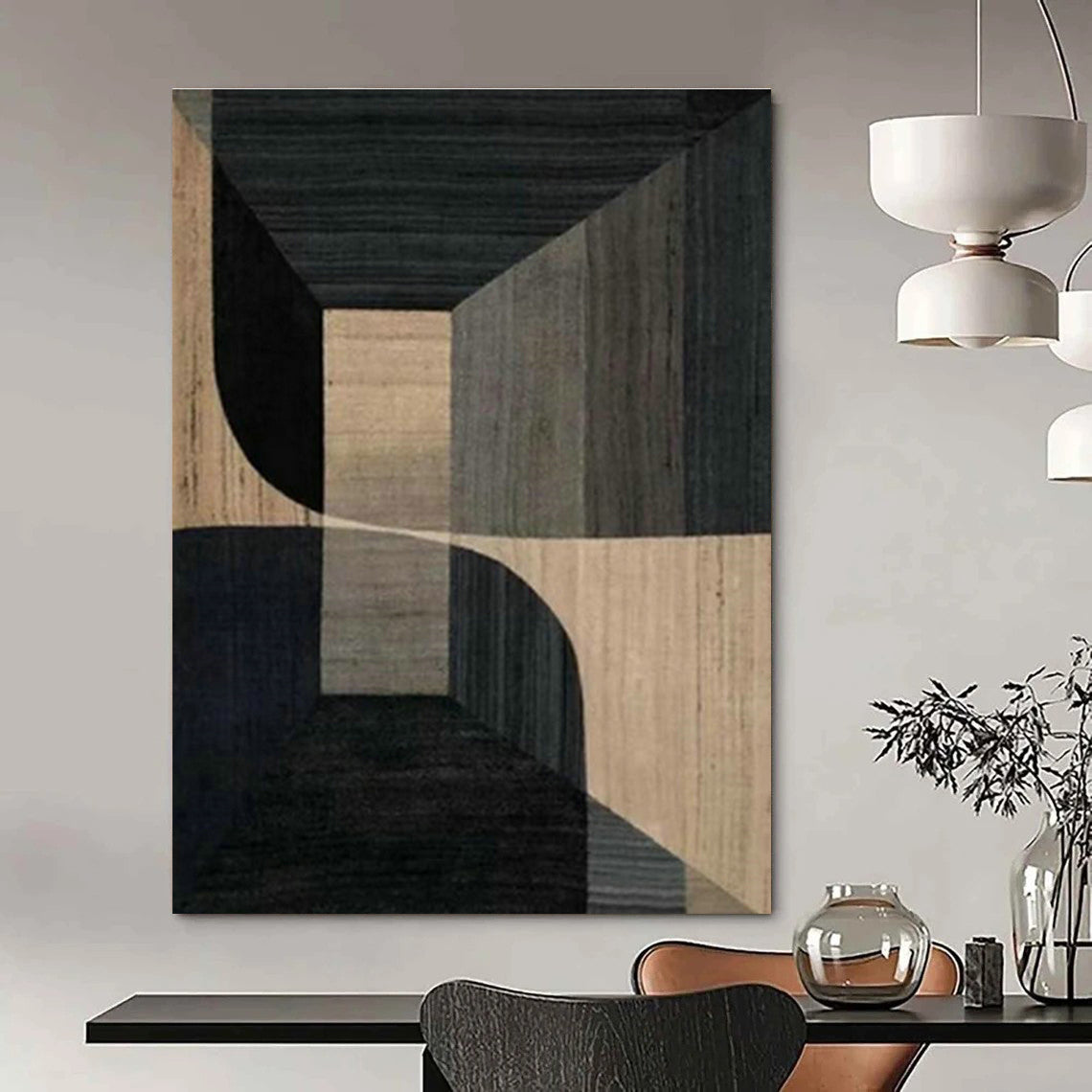 Sprawling Custom Hand-Painted Abstract Painting - Retro Cool for Vintage Camera Stores  DLZ0225