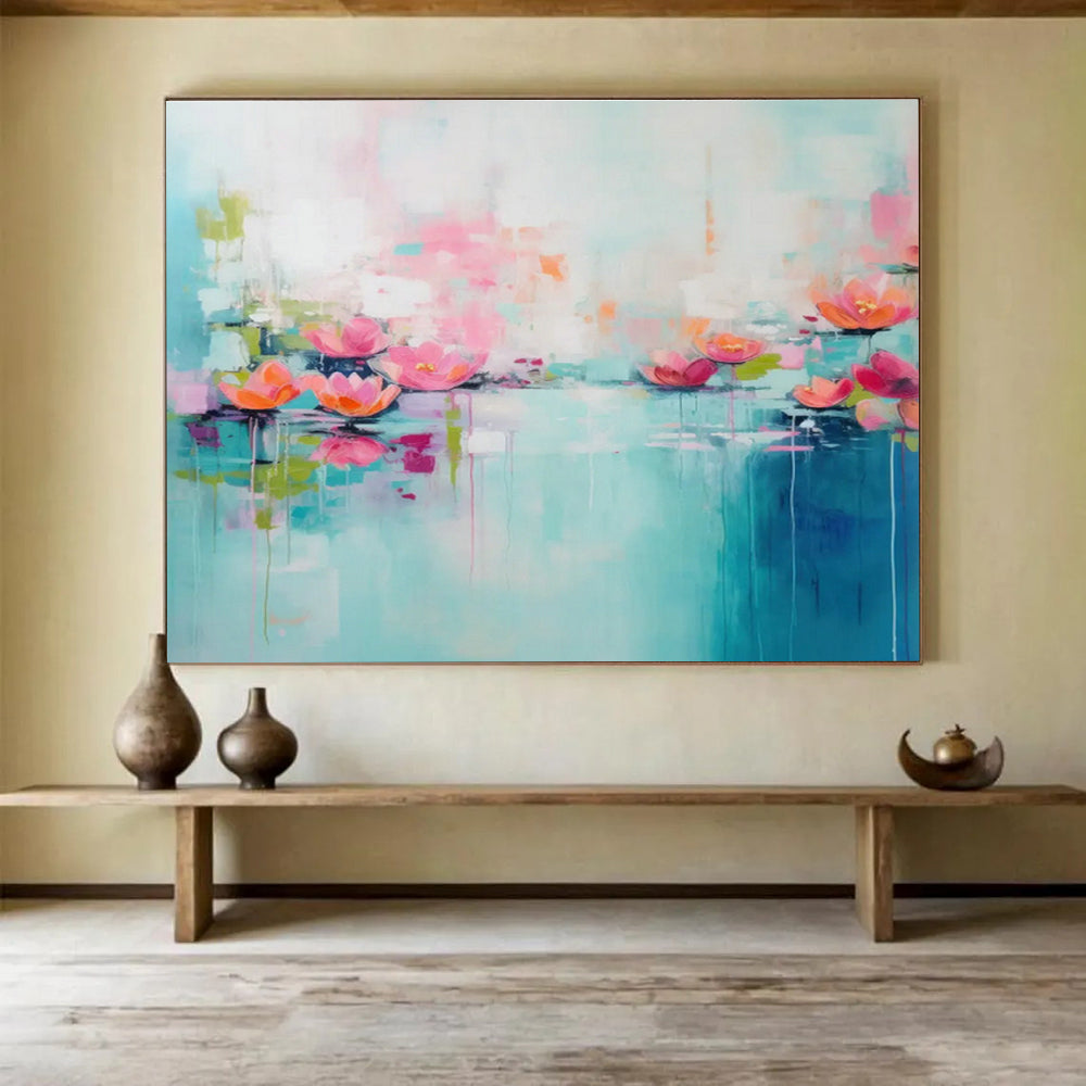 Customized Large Abstract Hand Painting for Online Education Platform Development Office DLZ2877