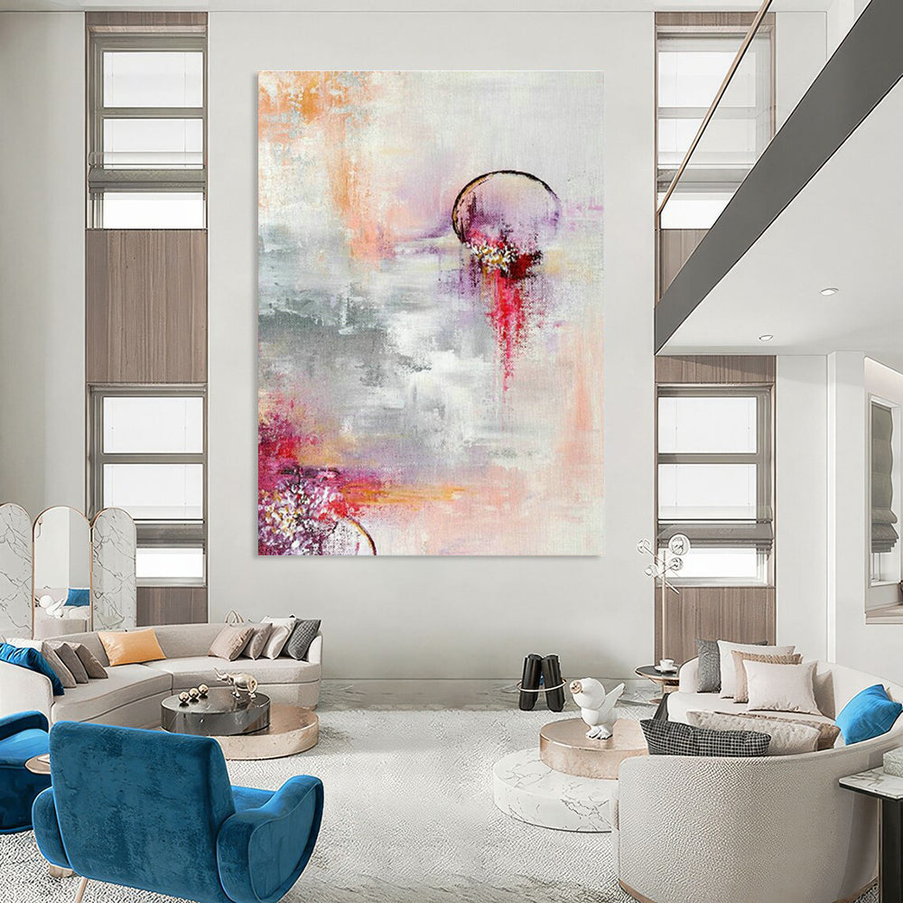 Extra Wide Custom Hand-Painted Abstract Painting for Vintage Typewriter Collectors' Clubs  DLZ0038