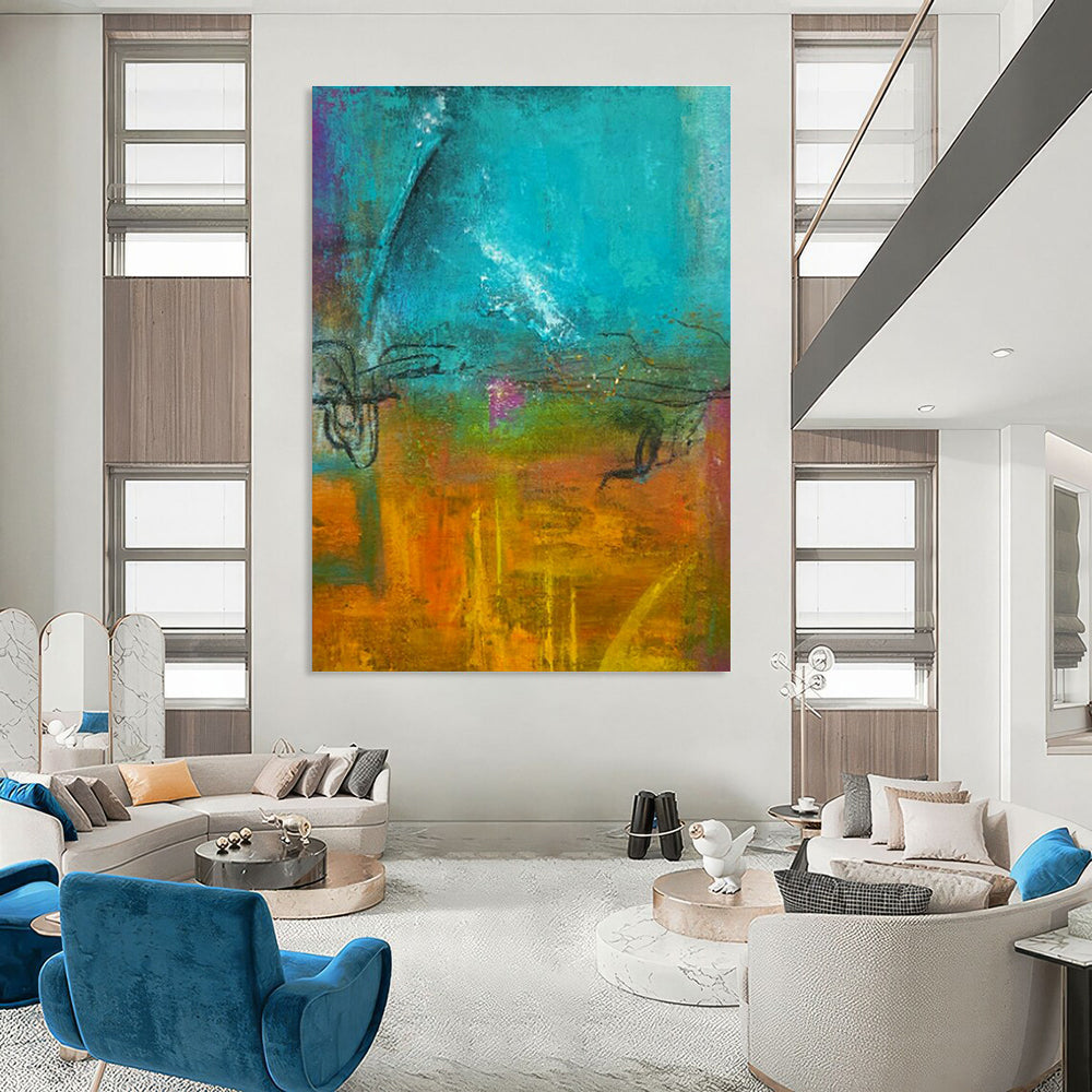 Huge Customizable Handmade Abstract Wall Art for Traditional Middle Eastern Henna Tattoo Studios  DLZ0059