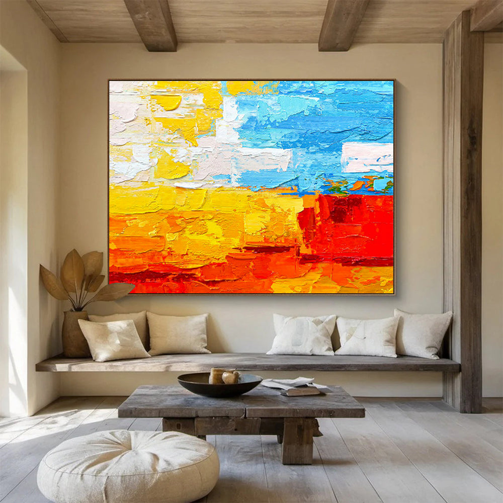 Custom-Made Space Debris Removal Satellite Assembly Line Large Abstract Hand Painting DLZ2654