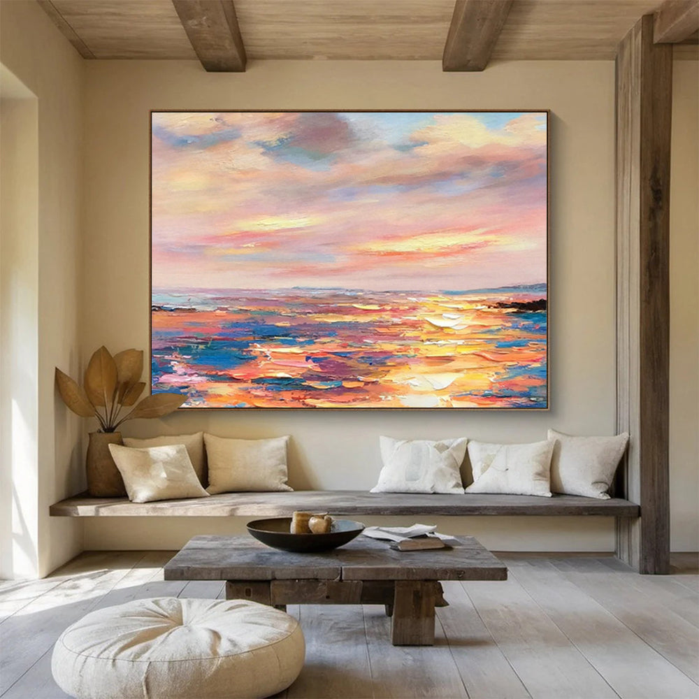 Custom-Made Music Room Large Abstract Hand Painting